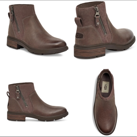 Like NEW UGG Harrison Waterproof Leather Booties 7,5 - Picture 3 of 13